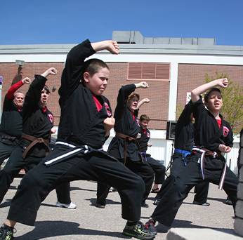 Pee Wee class students