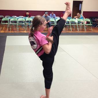 Junior students practicing techniques