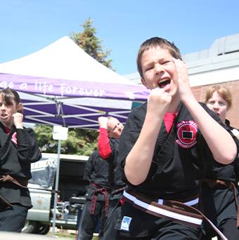 Junior student demonstrating form