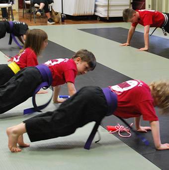 Young students in training